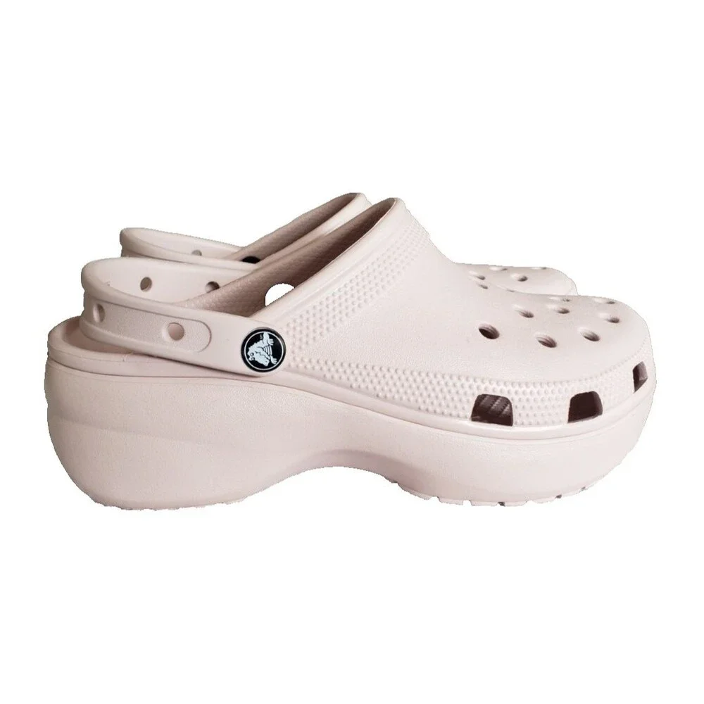 Crocs Classic Platform Clog Pink Lifted Clogs Women's Size 8 Comfort Shoes NEW - Picture 2 of 10